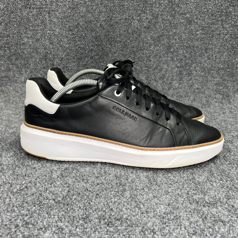 Cole Haan GrandPro Topspin Sneakers Men's Size 9.5 Black Leather Classic Casual‎